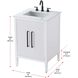 Blakely 24 X 35 inch White Bathroom Vanity Cabinet