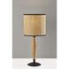 Cayman 22.5 inch 100.00 watt Black / Natural Wood Table Lamp Portable Light