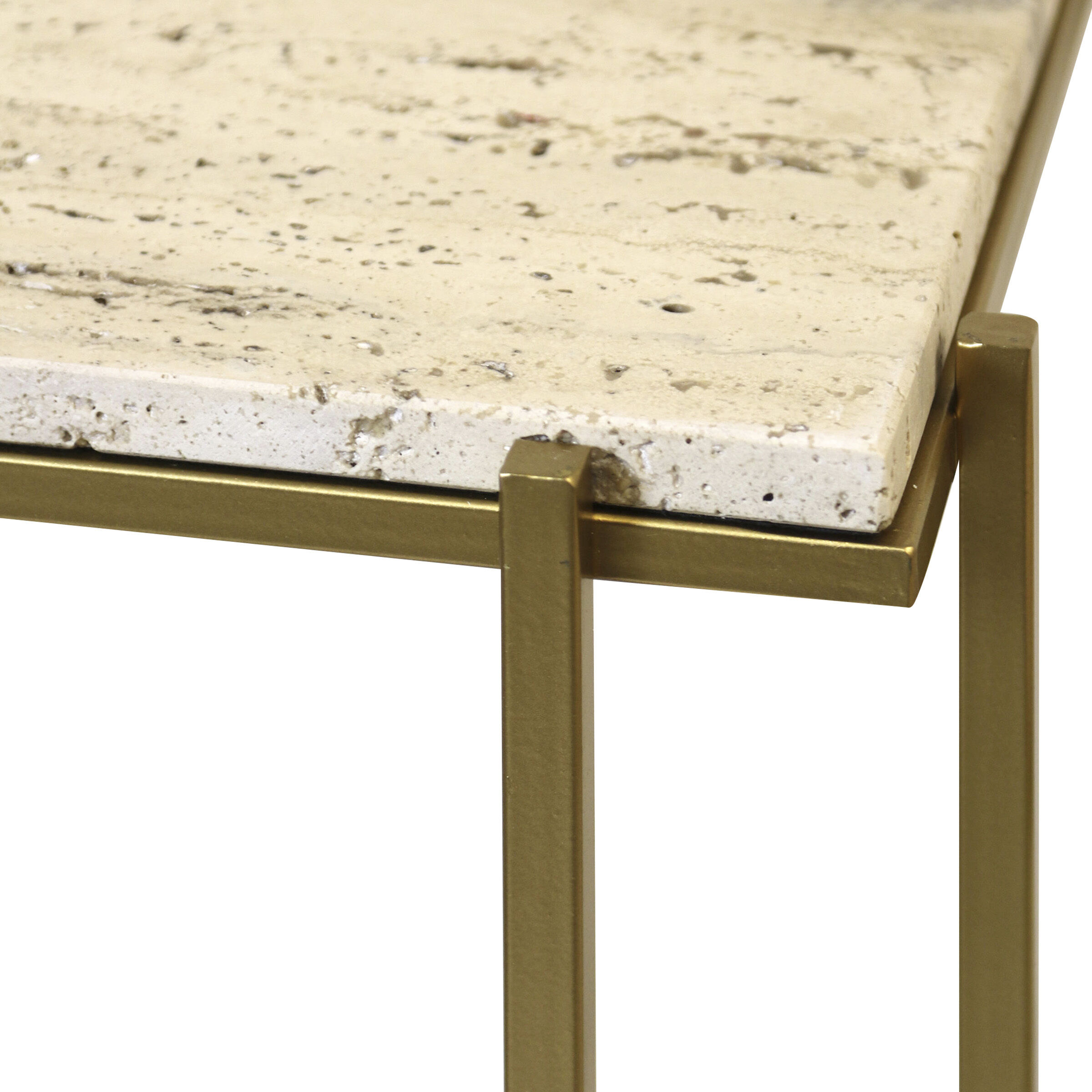 Bellagio Gold and Beige Side Table