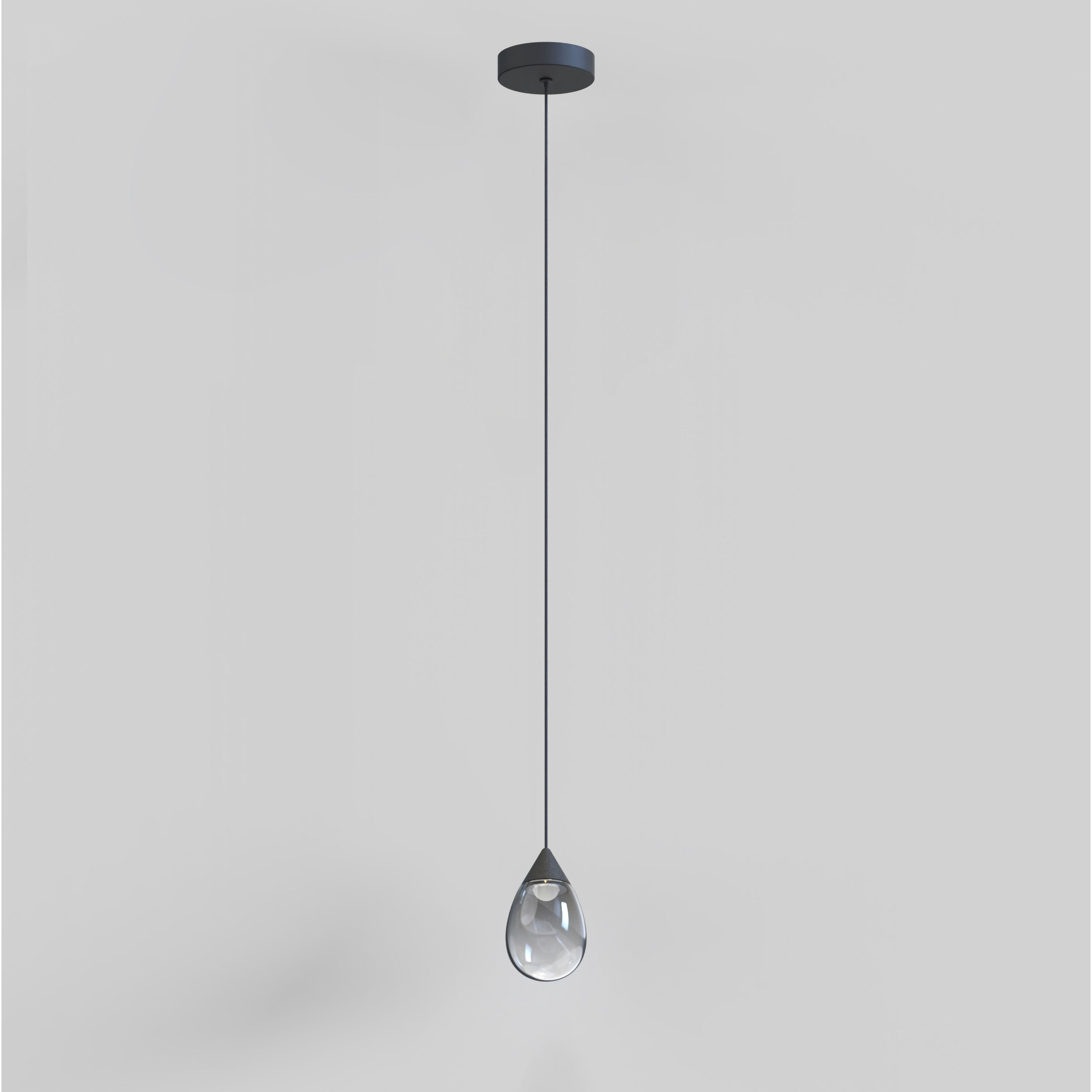 Dewdrop LED 4 inch Black Mini Pendant Ceiling Light