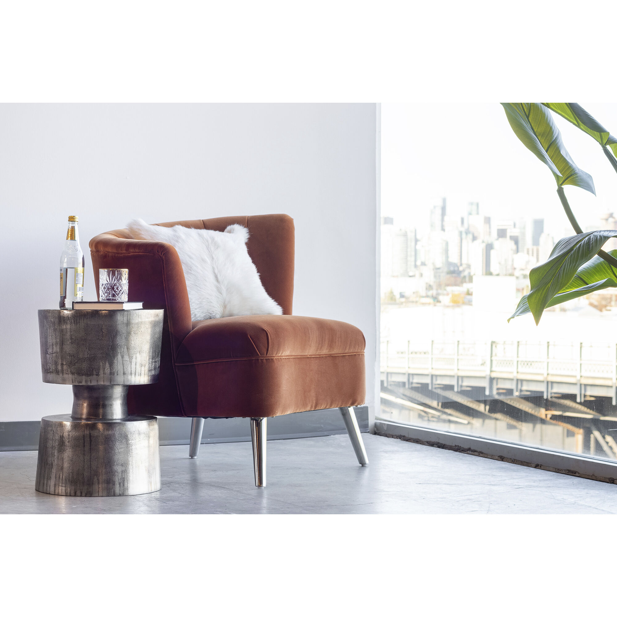 Victor 20 X 14 inch Silver Accent Table