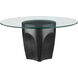 Lemy 36 inch Black and Clear Cocktail Table
