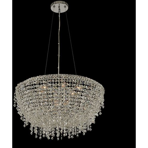 Massimo 9 Light 23 inch Chrome Pendant Ceiling Light in Firenze Clear