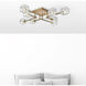 Lyra 8 Light 32 inch Satin Gold Flush Mount Ceiling Light