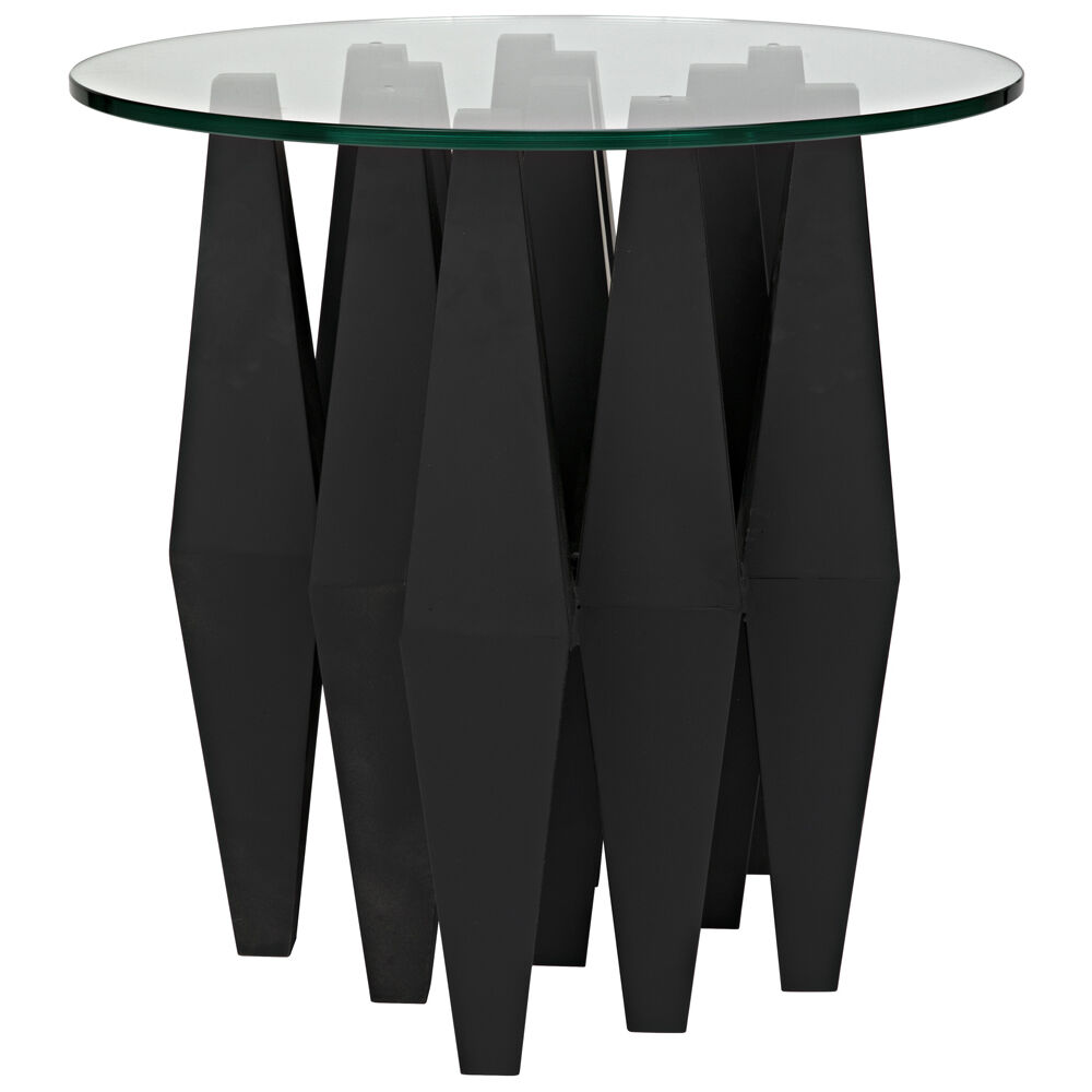 Soldier 24 X 24 inch Matte Black Side Table