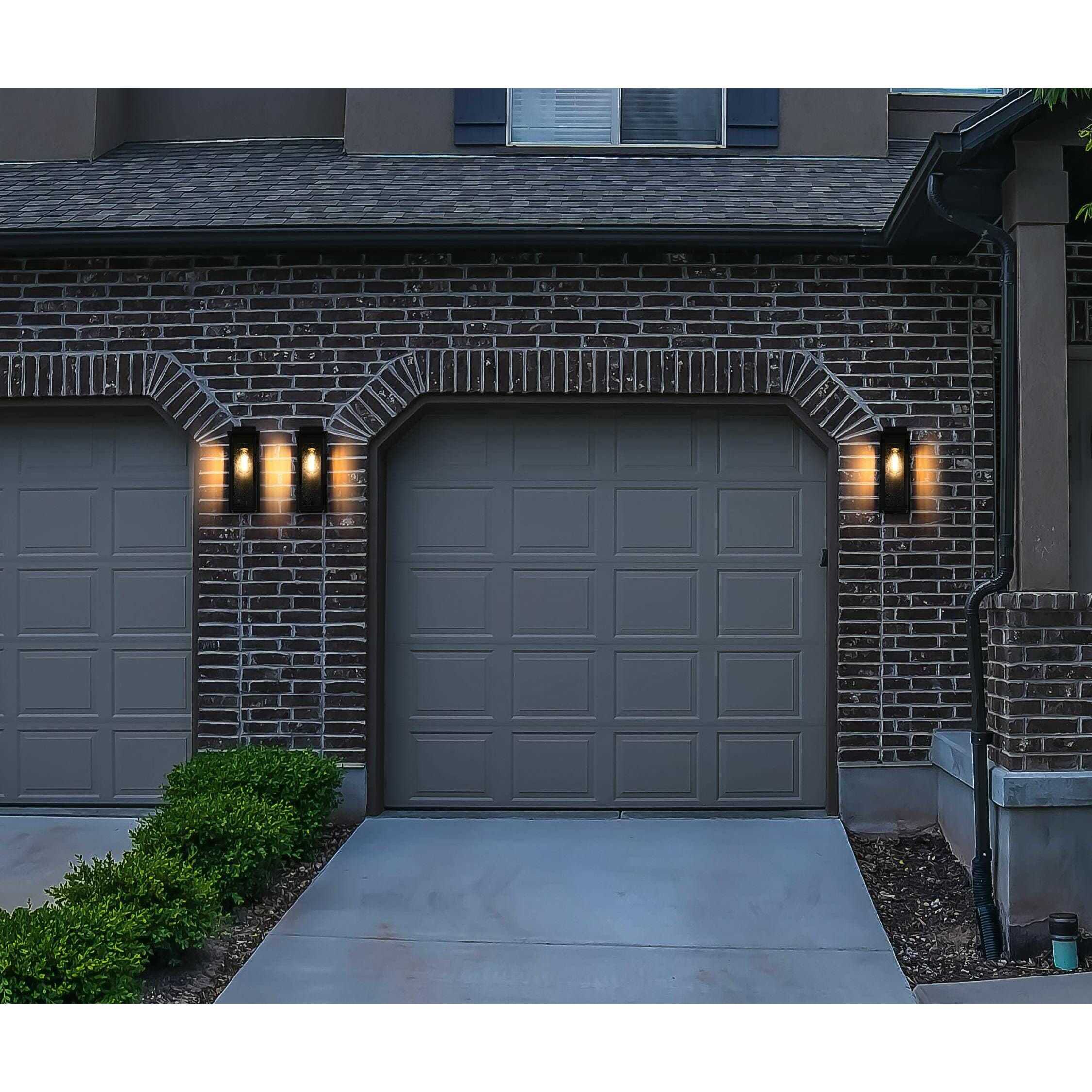 Dunton 1 Light 15 inch Black Outdoor Wall Sconce