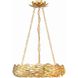 Broche 6 Light 18 inch Antique Gold Chandelier Ceiling Light