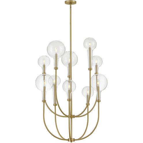 Alchemy 10 Light 30 inch Lacquered Brass Chandelier Ceiling Light