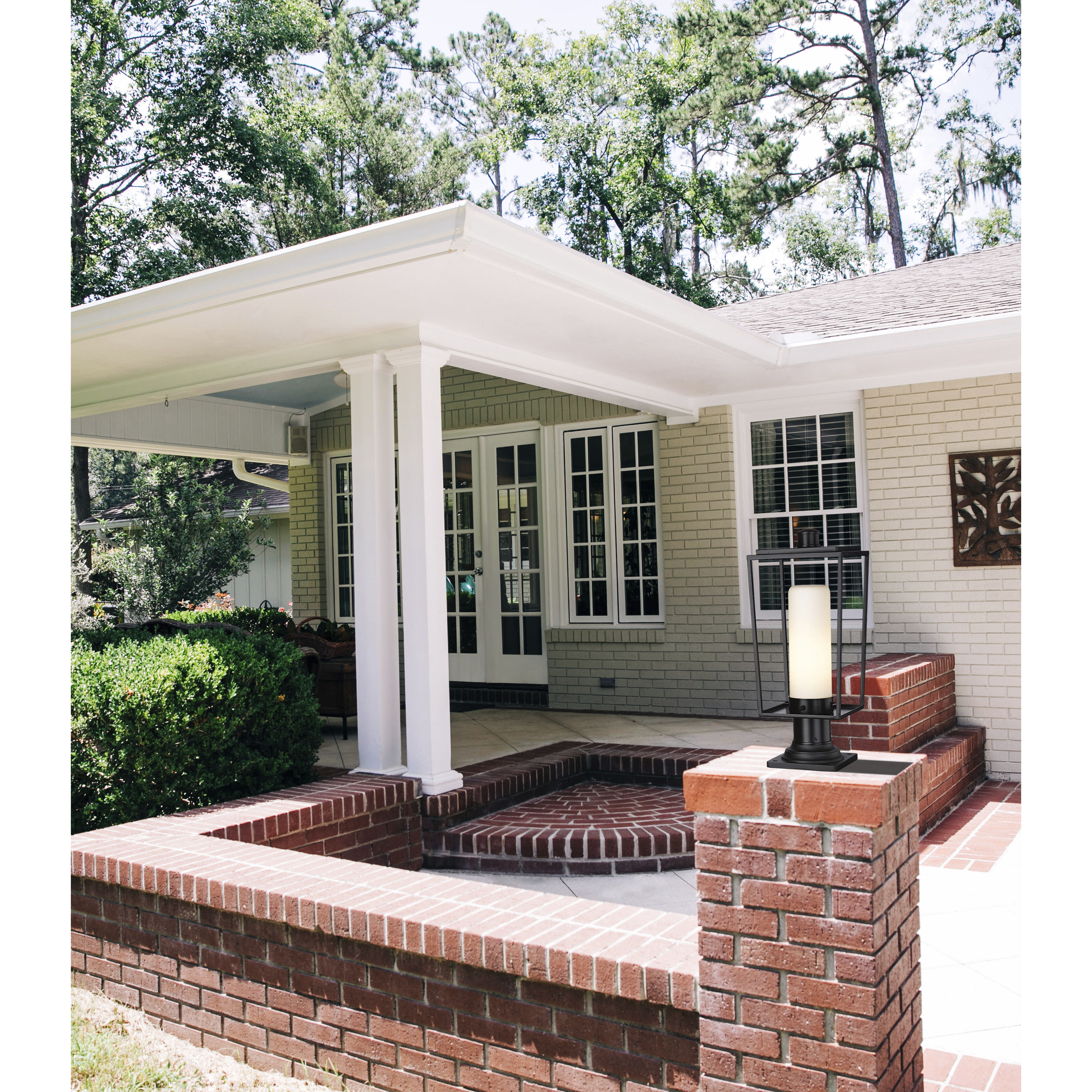 Sheridan 1 Light 19.5 inch Black Outdoor Pier Mounted Fixture