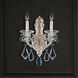 La Scala 2 Light 6.5 inch Antique Silver Wall Sconce Wall Light in Antique Silver Cast