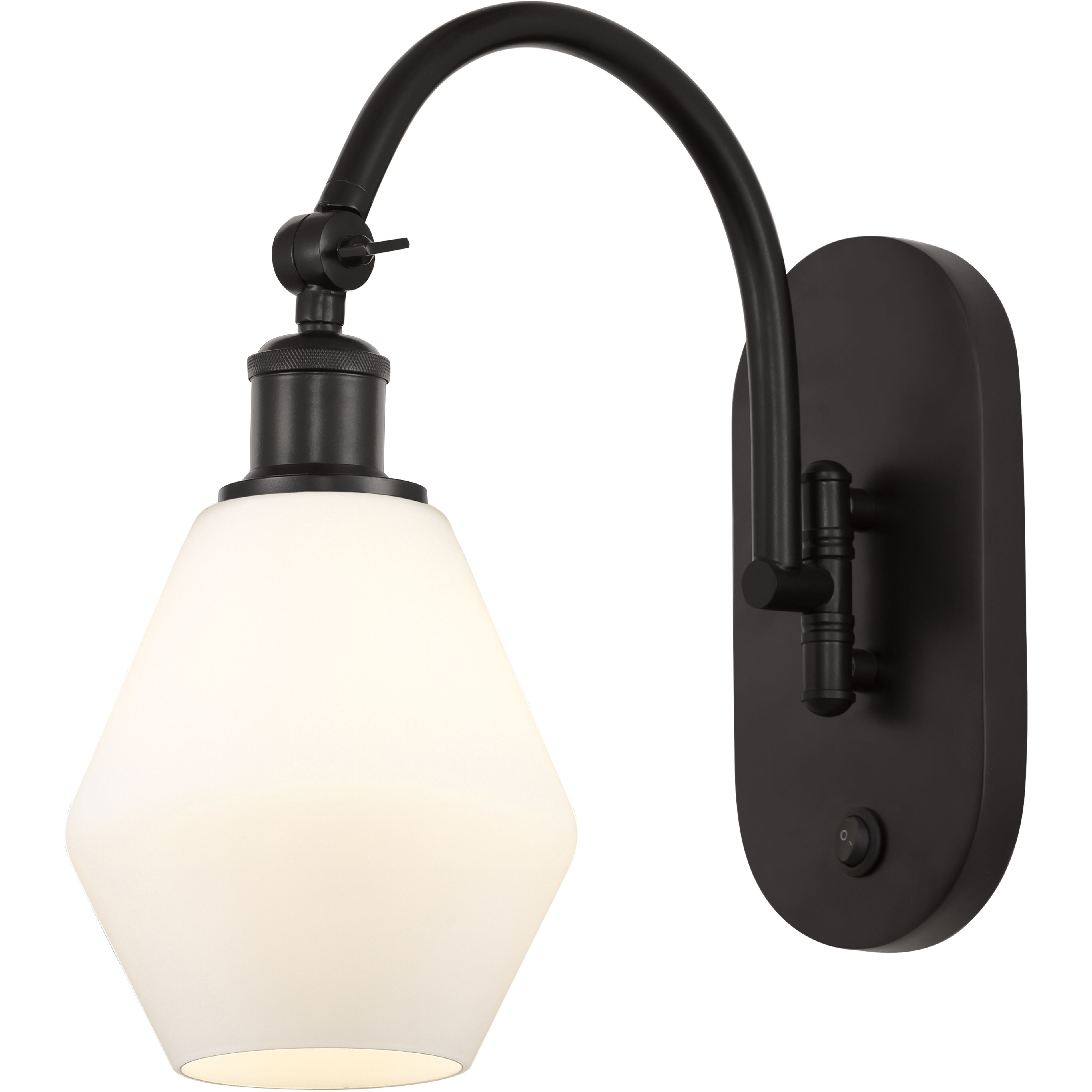 Ballston Cindyrella 1 Light 6 inch Oil Rubbed Bronze Sconce Wall Light in Incandescent, Matte White Glass
