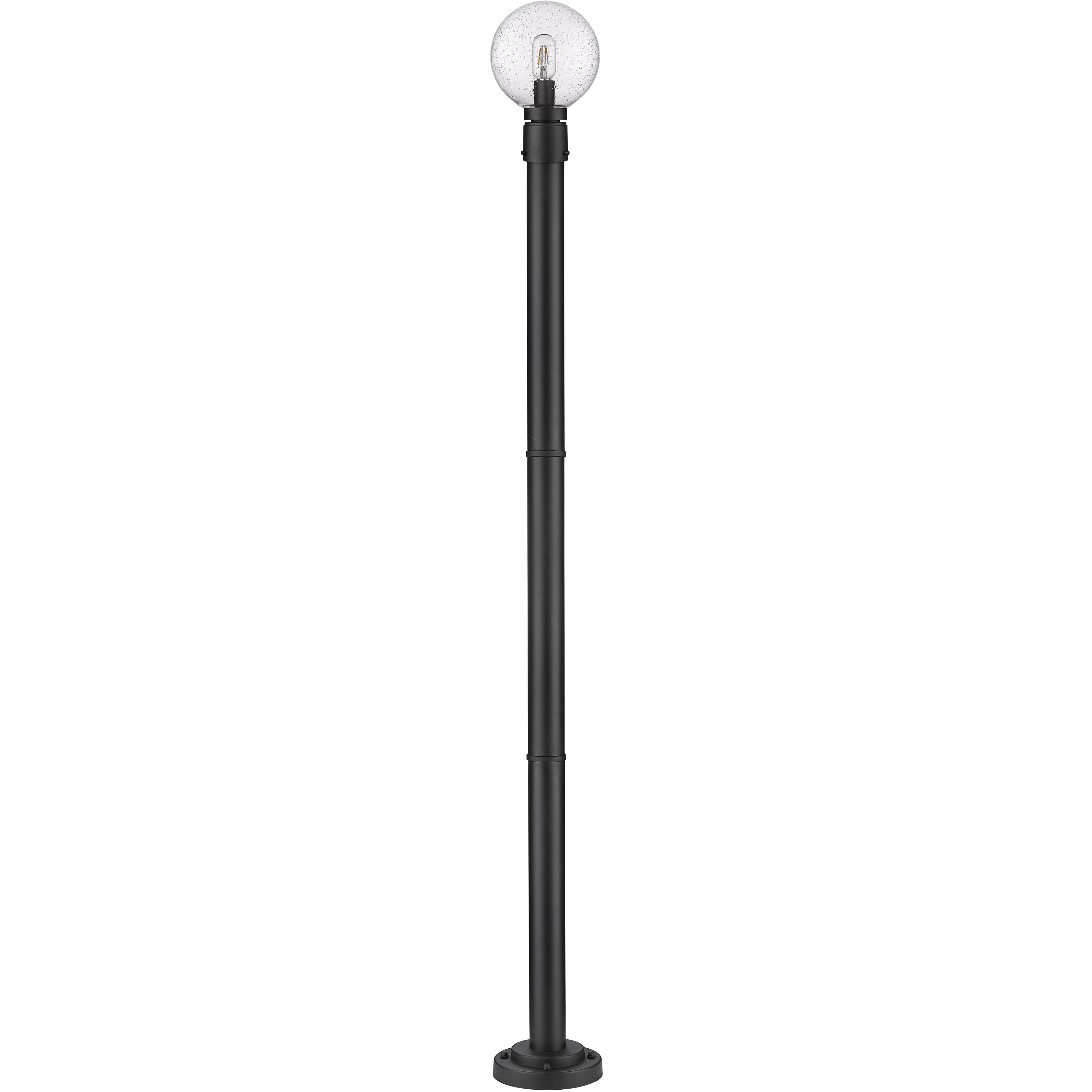 Laurent 1 Light 85.25 inch Black Outdoor Post Mounted Fixture