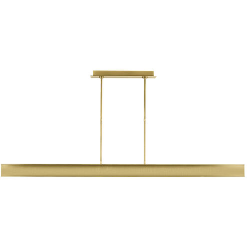 Mick De Giulio I-Beam LED 72.2 inch Plated Brass Linear Suspension Ceiling Light in 277V, Integrated LED