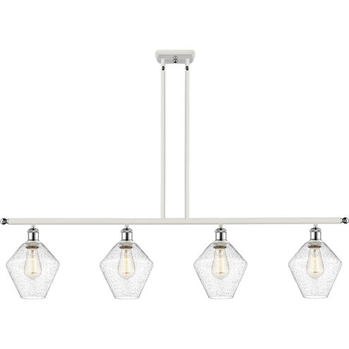 Ballston Cindyrella LED 48 inch White and Polished Chrome Island Light Ceiling Light in Seedy Glass