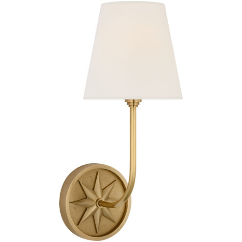Chapman & Myers Polaris LED 6 inch Antique-Burnished Brass Sconce Wall Light