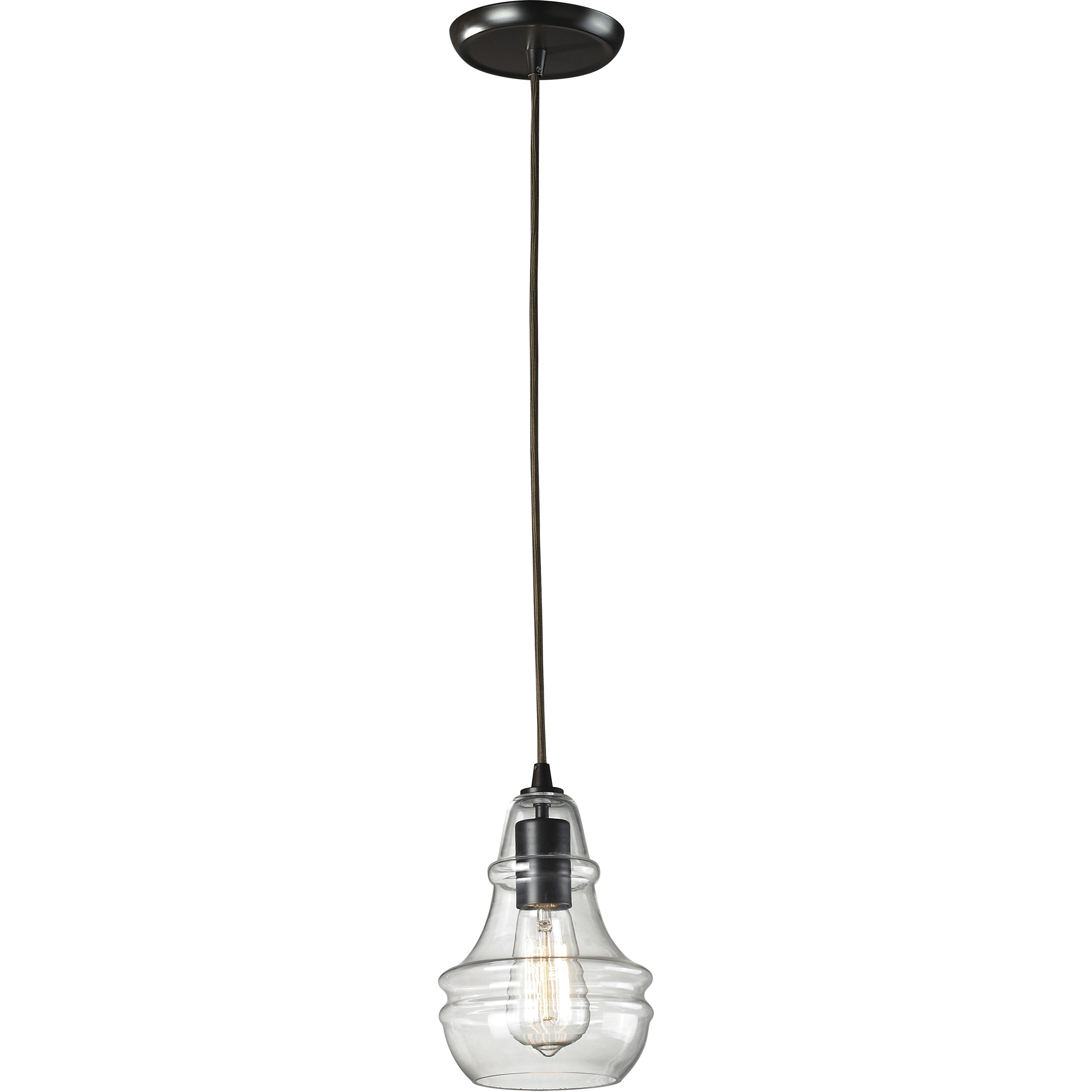 Menlow Park 1 Light 6 inch Oil Rubbed Bronze Mini Pendant Ceiling Light