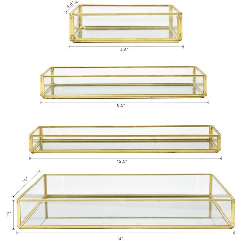 Anita Clear/Gold Tray