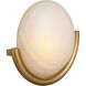 Alicia 1 Light 12 inch White and Antique Brass Wall Sconce Wall Light