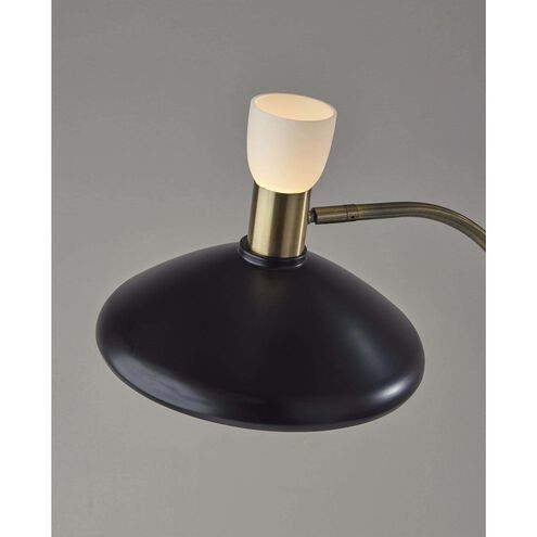 Patrick 61 inch 60.00 watt Black / Brass Accents Floor Lamp Portable Light