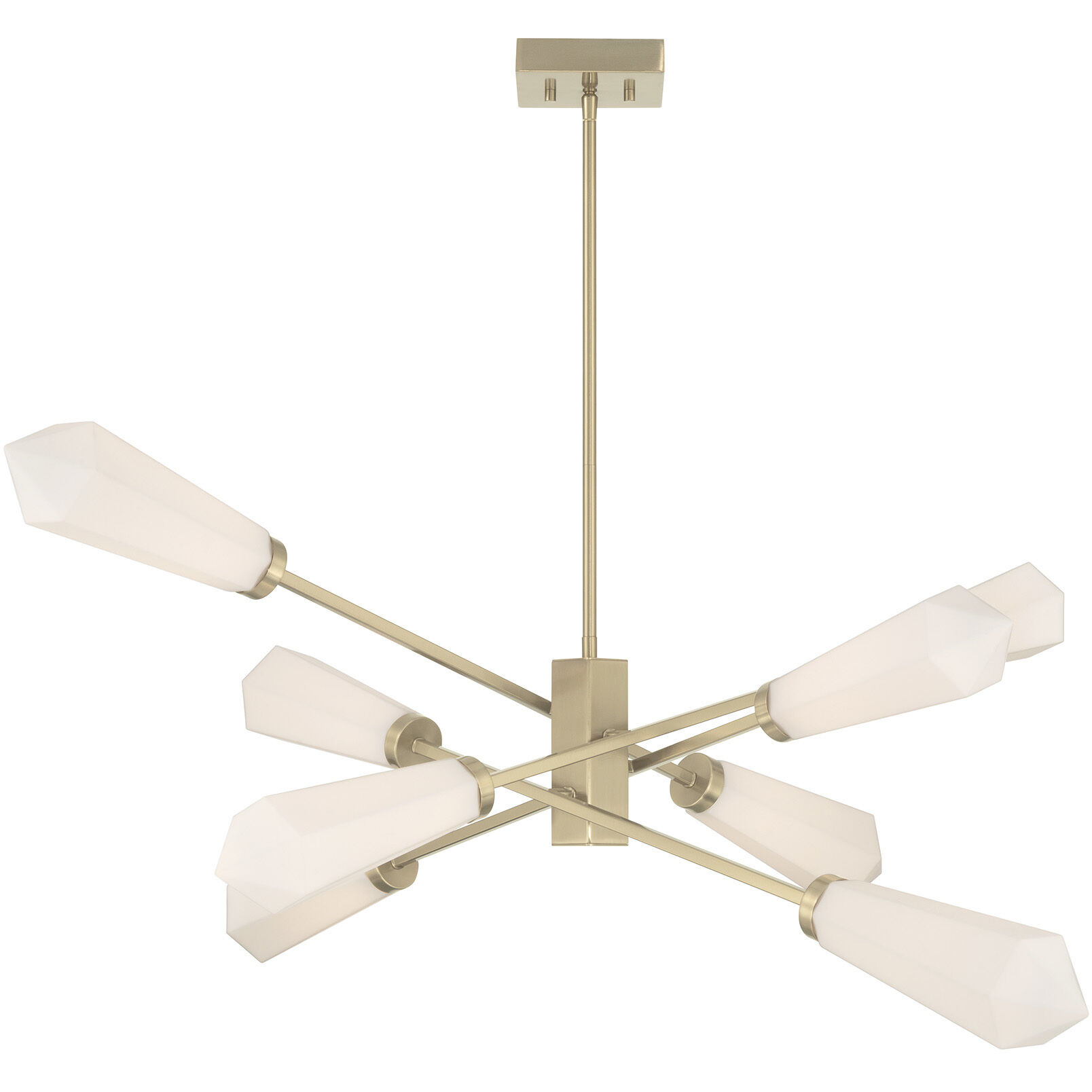 Leland LED 47 inch Noble Brass Chandelier Ceiling Light