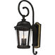 Dover DC 3 Light 31.5 inch Bronze Outdoor Wall Mount