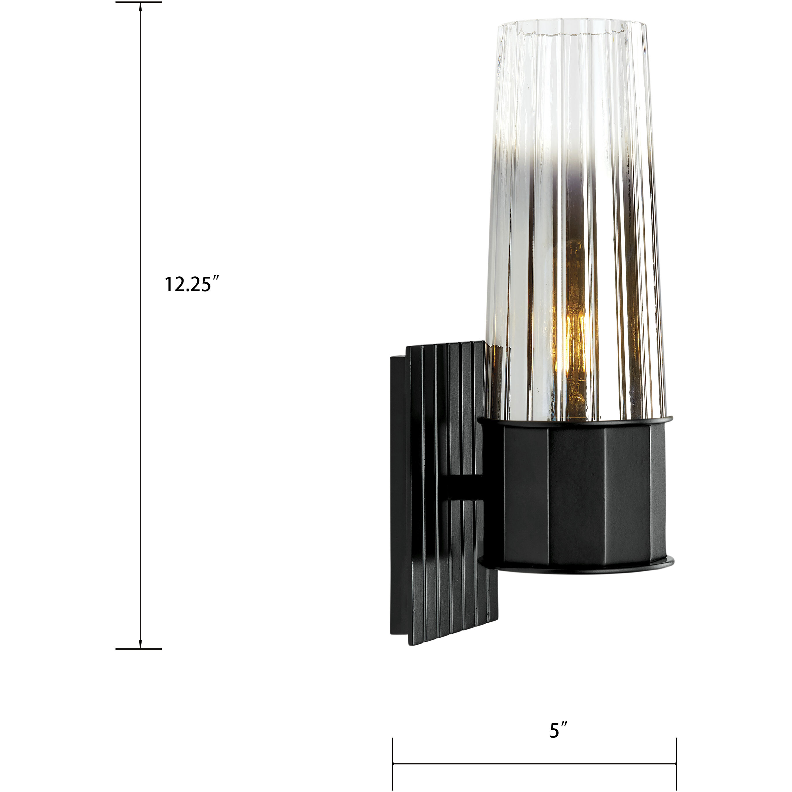 Icycle Sconce Wall Light in Matte Black