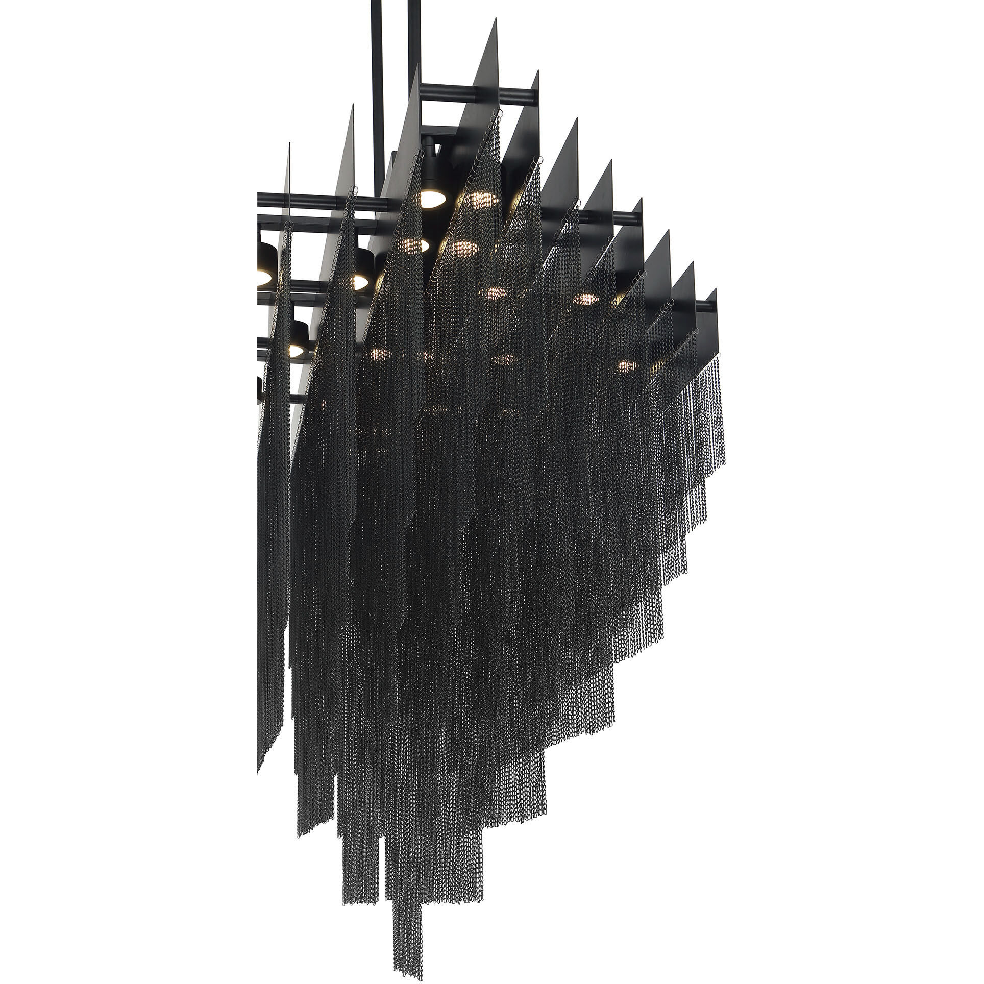 Bloomfield LED 28.5 inch Black Chandelier Ceiling Light