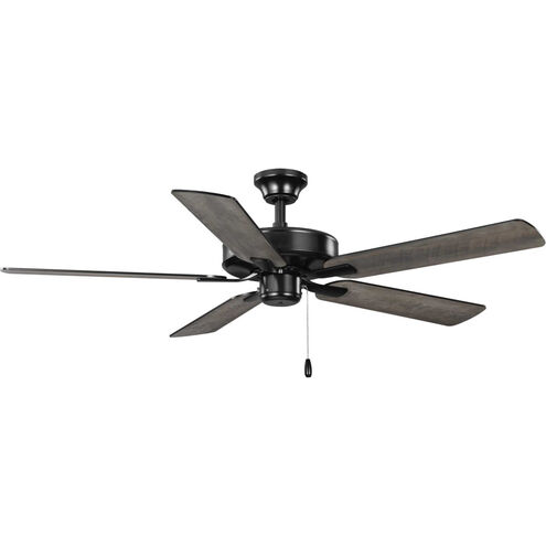 AirPro Builder 52 inch Matte Black with Black/Rustic Charcoal Blades Ceiling Fan