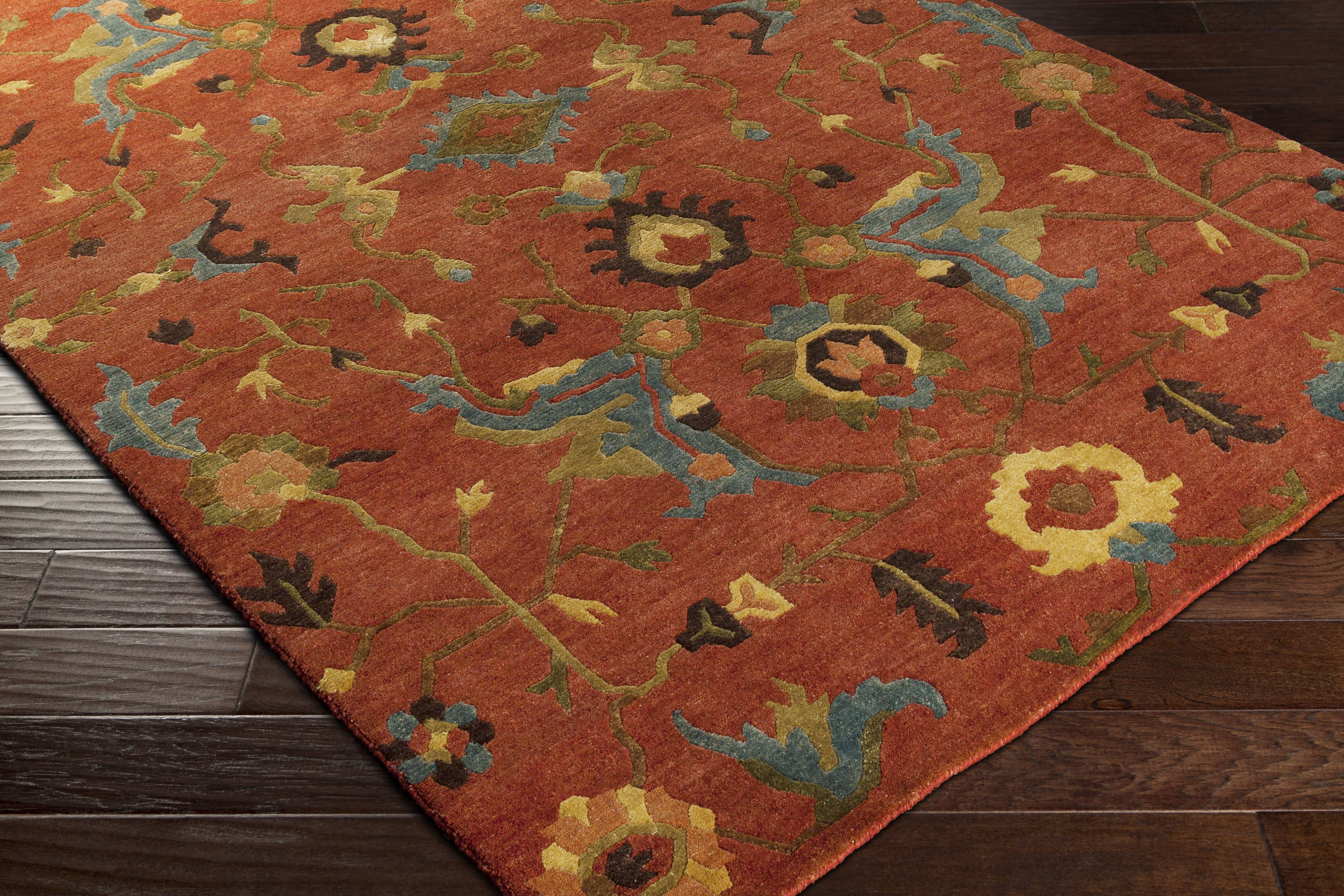 Anastacia 36 X 24 inch Brick Red Rug in 2 x 3, Rectangle