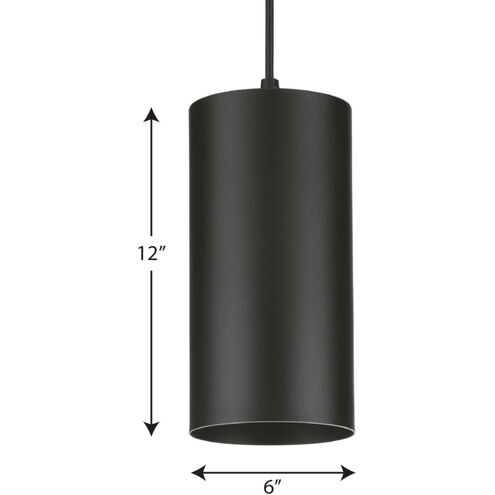 CYL RNDS 1 Light 6 inch Black Outdoor Pendant