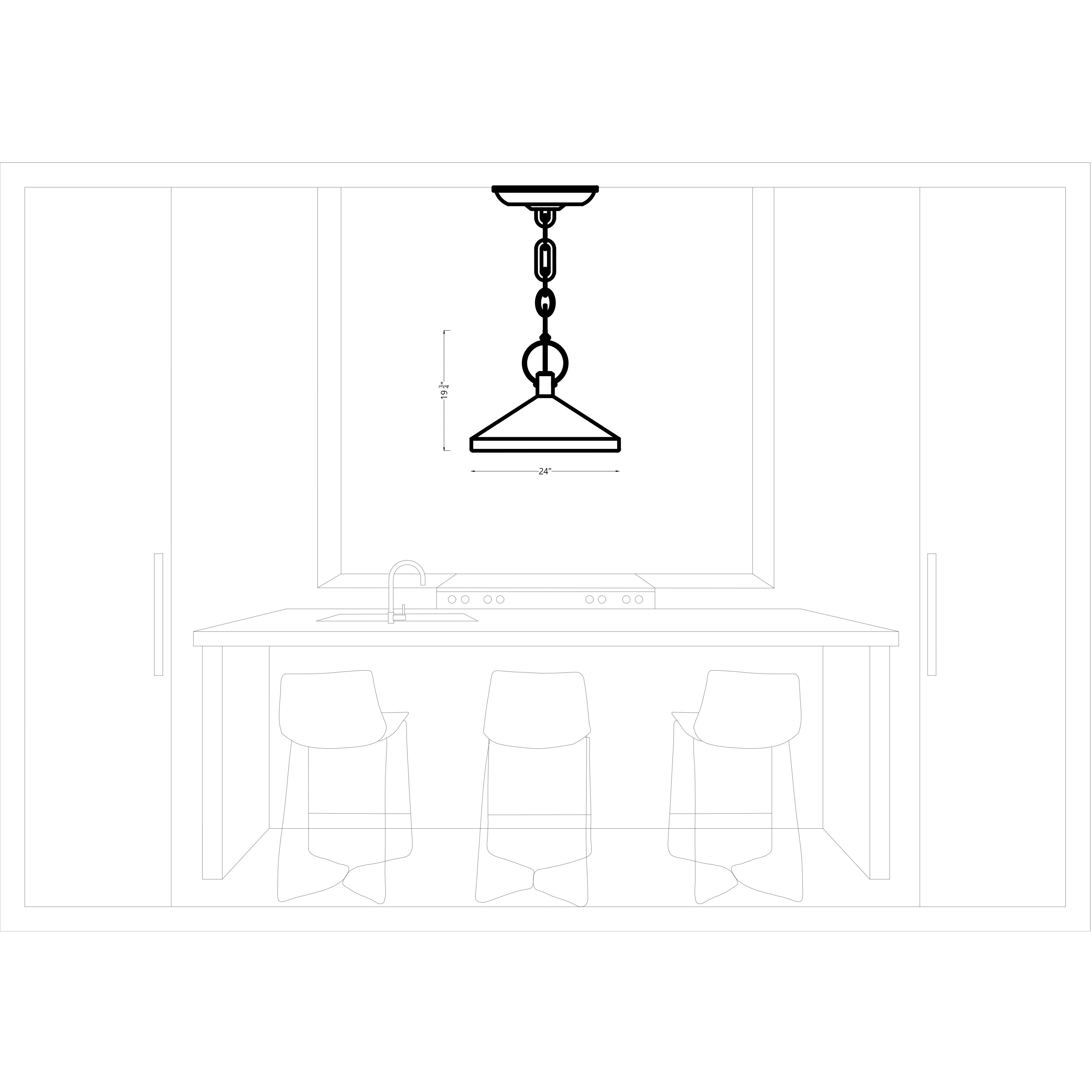 Suzanne Kasler Lyon Pendant Ceiling Light in Midnight Black