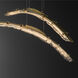 Glissade LED 43.5 inch Modern Brass Double Pendant Ceiling Light, Large