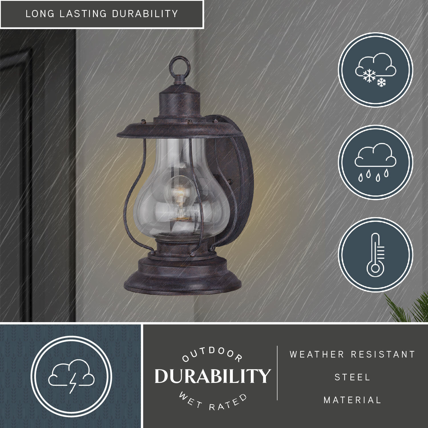 Dockside LED 14.75 inch Weathered Patina Outdoor Wall