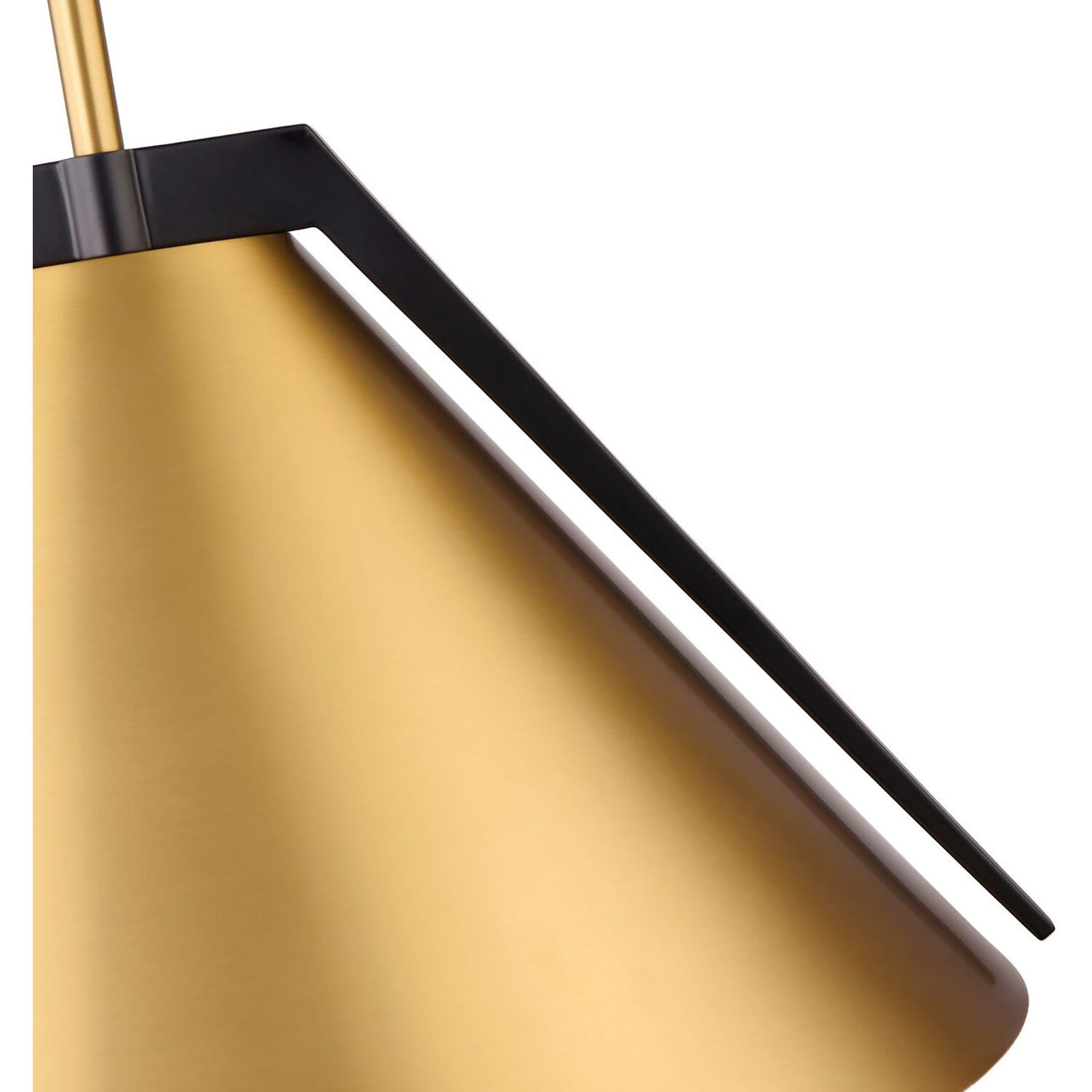 Baltic LED 15 inch Black and Brass Pendant Ceiling Light