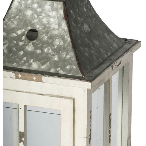 Evelyn 6.9 inch Silver and White Wash Lantern, Set of 2