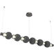Torno Mandrel LED 72.6 inch Graphite with Charcoal Linear Chandelier Ceiling Light