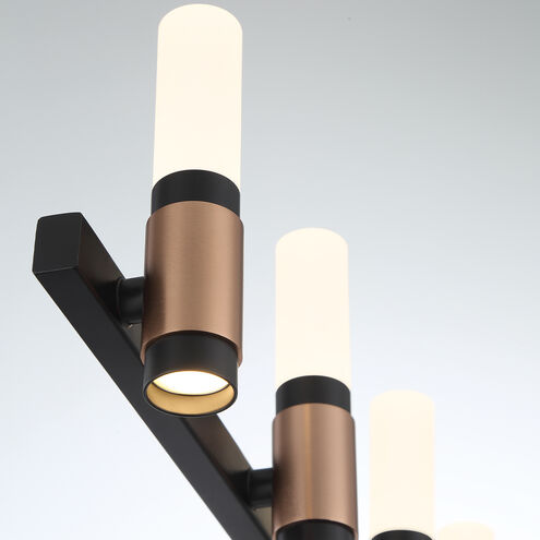 Albany LED 32.25 inch Brass and Black Vanity Light Wall Light