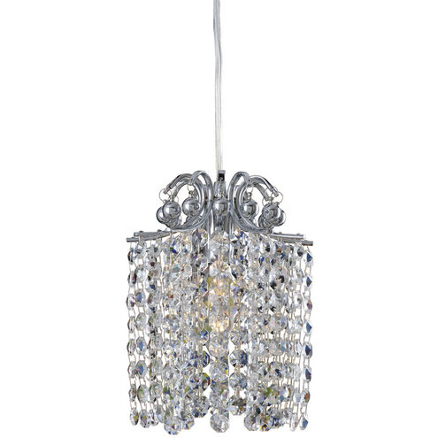 Milieu Mini Pendant 1 Light 5.5 inch Chrome Mini Pendant Ceiling Light in Firenze Clear