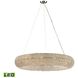 Crystal Ring LED 37 inch Polished Chrome Chandelier Ceiling Light