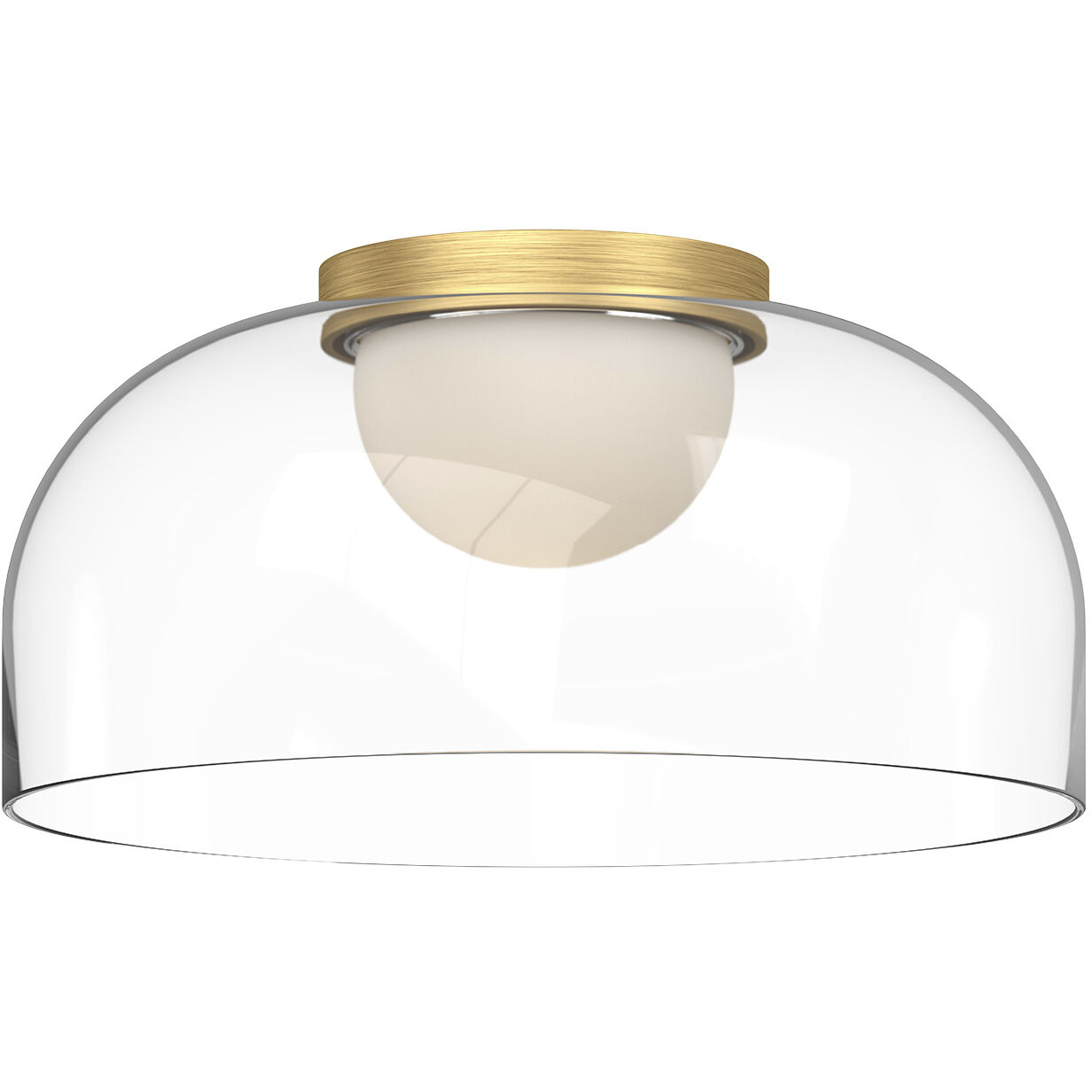 Cedar LED 12 inch Brushed Gold Flush Mount Ceiling Light