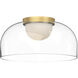 Cedar LED 12 inch Brushed Gold Flush Mount Ceiling Light