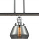 Franklin Restoration Fulton 3 Light 39 inch Polished Chrome Island Light Ceiling Light in Plated Smoke Glass, Franklin Restoration