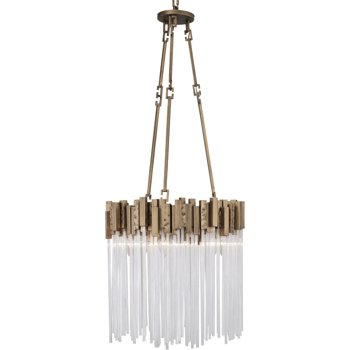 Matrix 6 Light 18.5 inch Havana Gold Pendant Ceiling Light