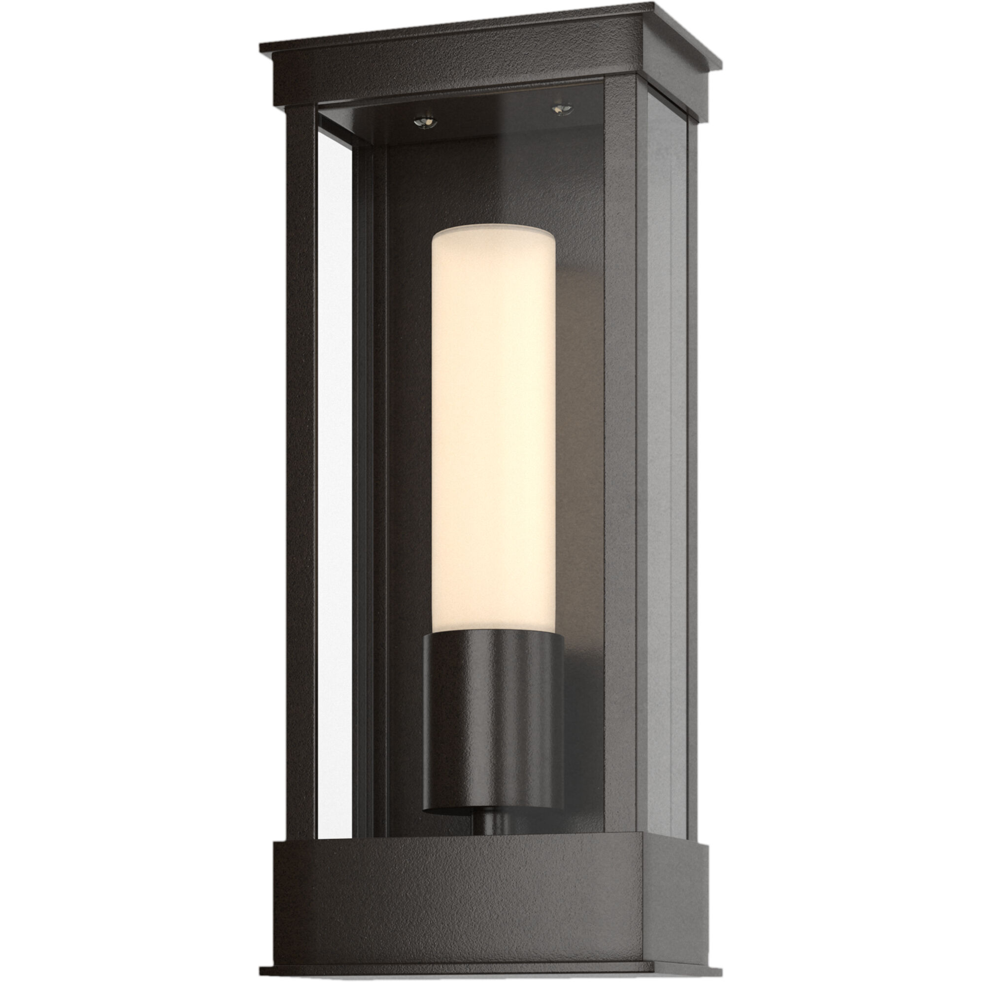 Portico 1 Light 14.8 inch Coastal Oil Rubbed Bronze Outdoor Sconce in Opal, Small