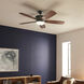 Crescent 56 inch Olde Bronze with Gold Highlights with Walnut Blades Ceiling Fan