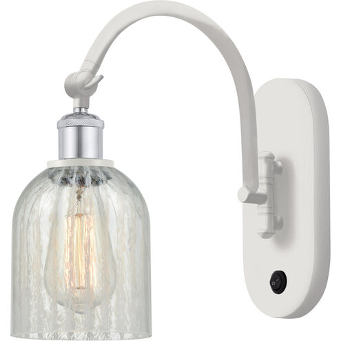 Ballston Caledonia 1 Light 5 inch White and Polished Chrome Sconce Wall Light