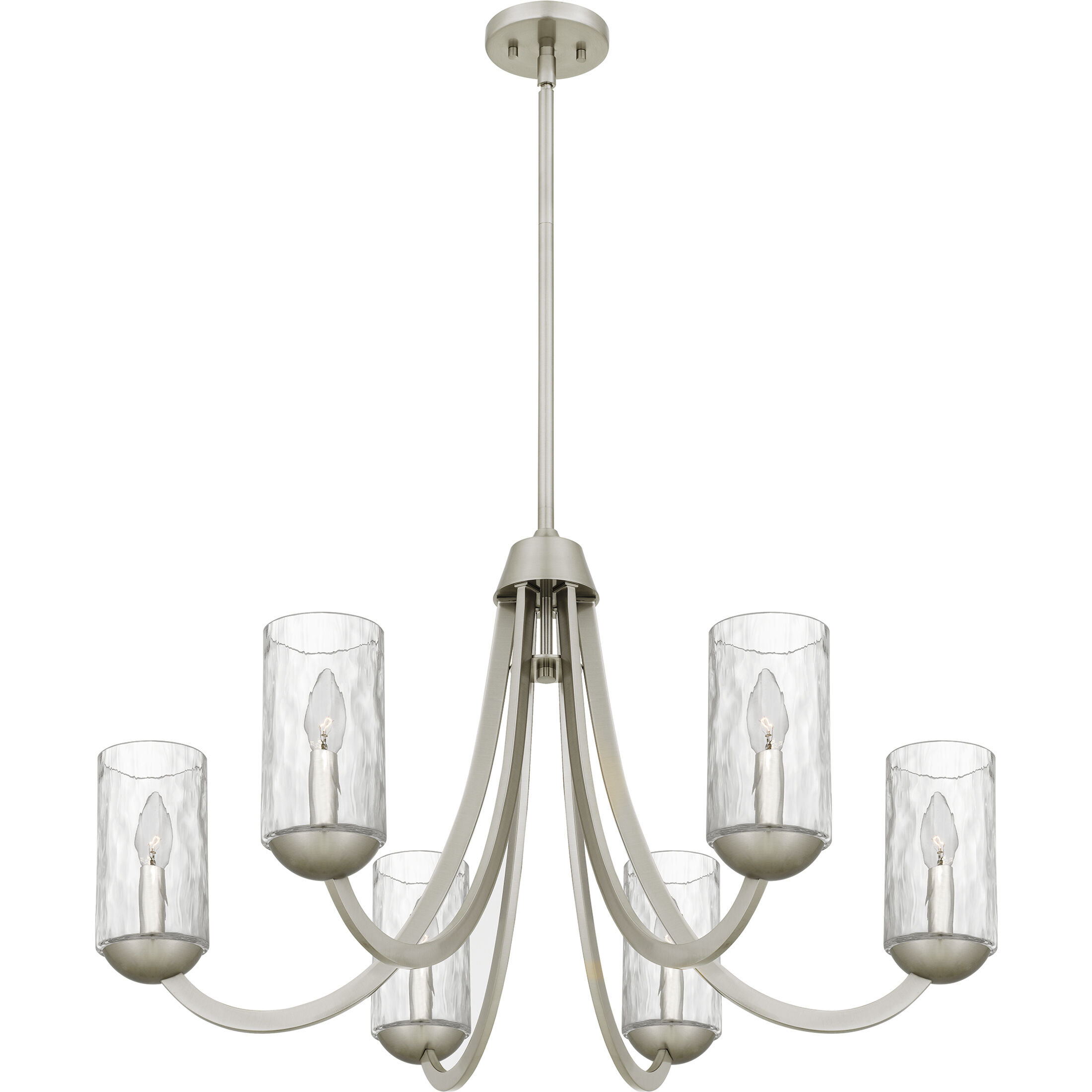 Allard 6 Light 32 inch Brushed Nickel Chandelier Ceiling Light