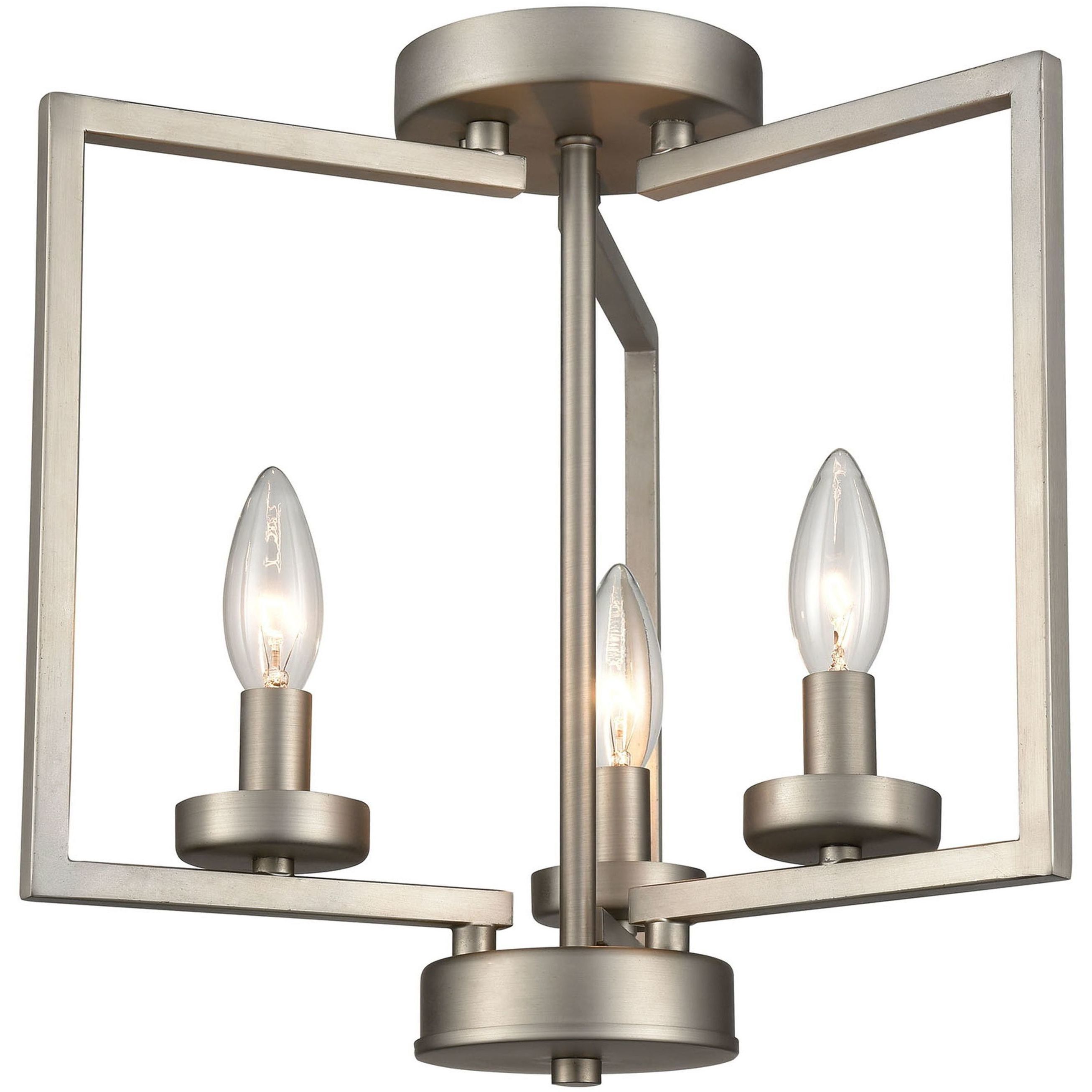 West End 3 Light 14.5 inch Brushed Nickel Chandelier Ceiling Light