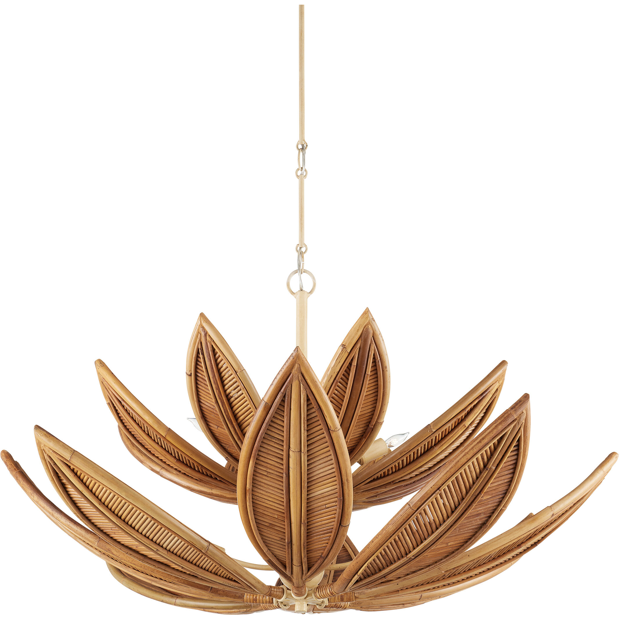 Cubana 8 Light 40.25 inch Natural/Coco Cream Two-Tier Chandelier Ceiling Light