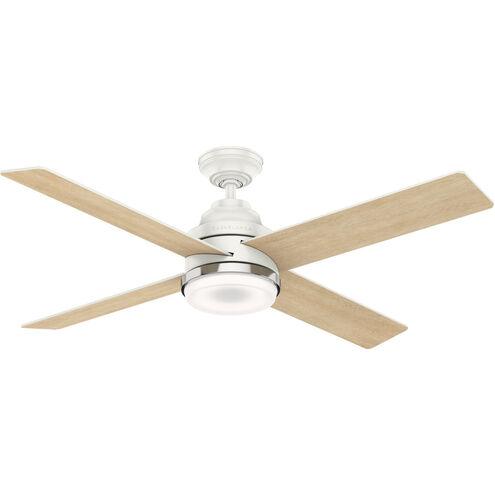 Daphne 54 inch Fresh White with Fresh White, Rustic Oak Blades Ceiling Fan